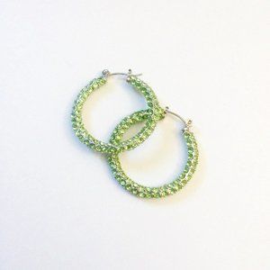 Vintage Peridot Hoop Earrings